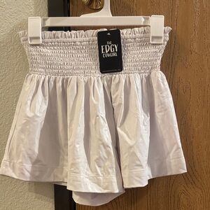White Smocked Skort